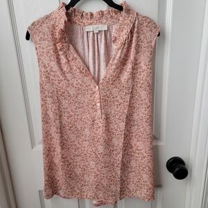 Floral Pattern Sleeveless Top